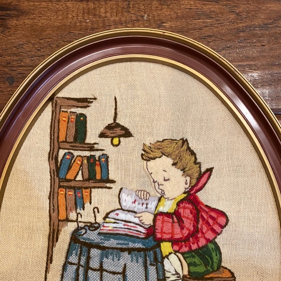 Vintage Hummel Crewel Embroidery - Picture 4 of 6